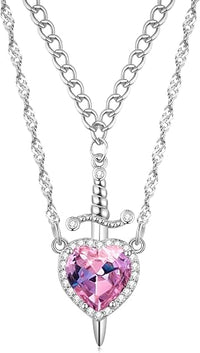 Set Collares de Pareja — Espada + Corazón · iNCLUYE CAJA REGALO - 10