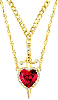 Set Collares de Pareja — Espada + Corazón · iNCLUYE CAJA REGALO - 9