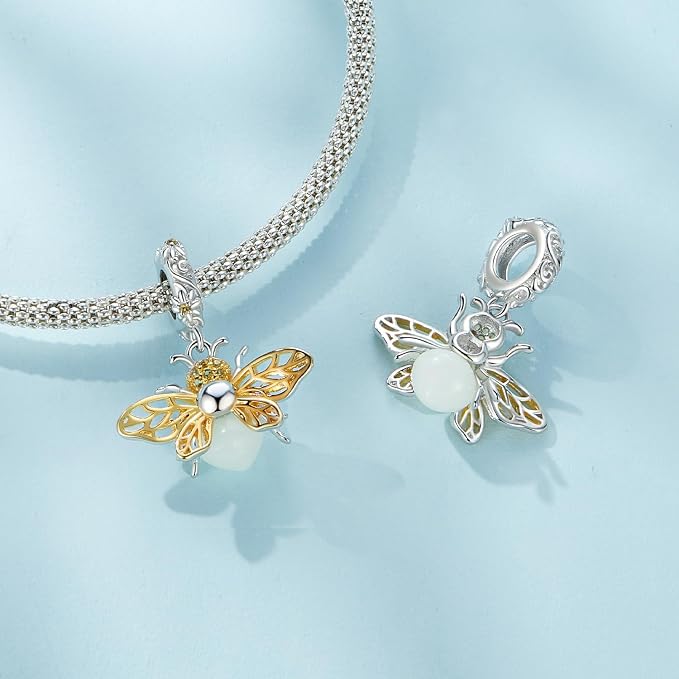 Dije Luciérnaga Luminosa Plata 925 | Brilla en la Oscuridad - Regalo Perfecto
