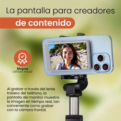 Rollei M4 | Monitor Selfie 4K Para iPhone y Android - Graba con tu Cámara Trasera