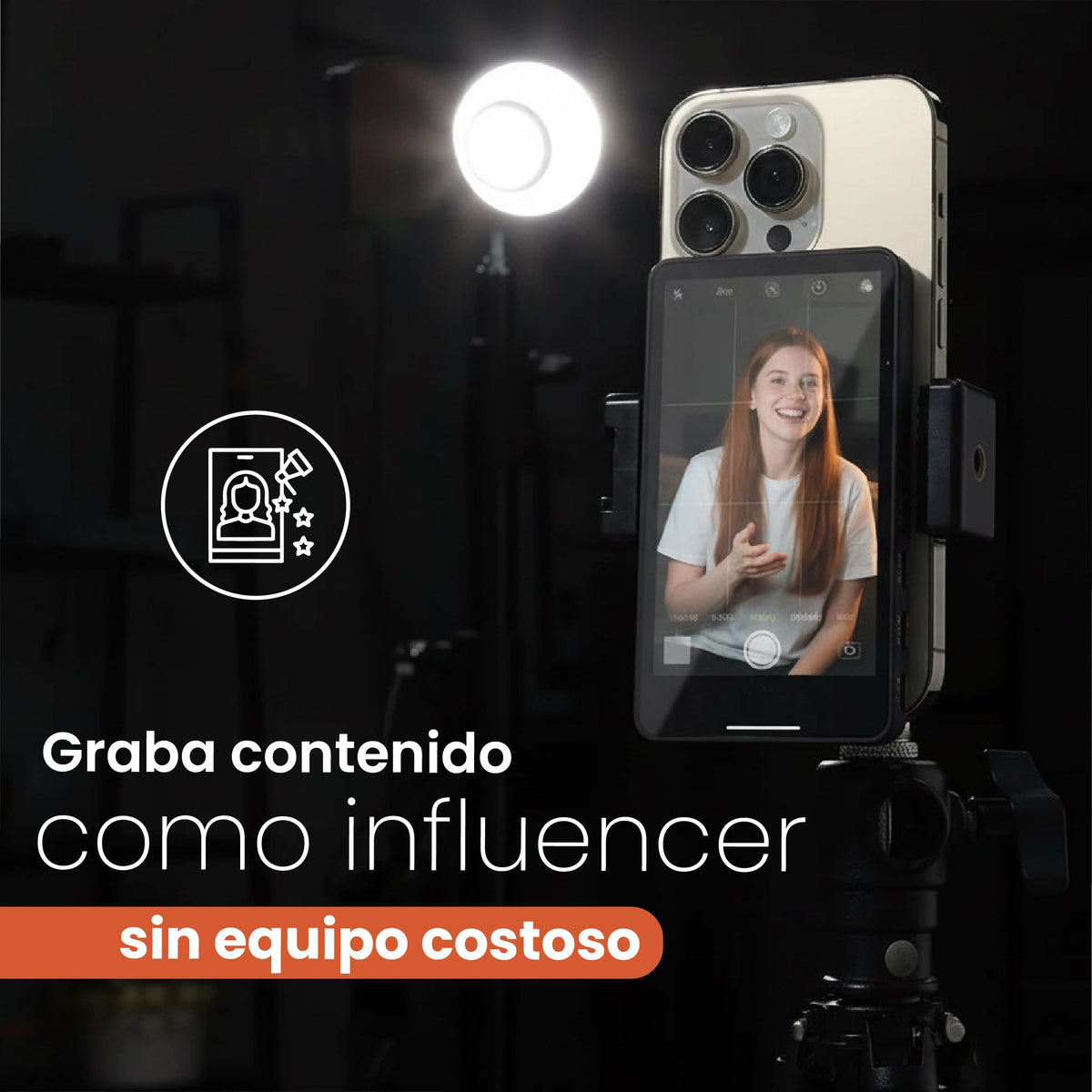 Rollei M4 | Monitor Selfie 4K Para iPhone y Android - Graba con tu Cámara Trasera