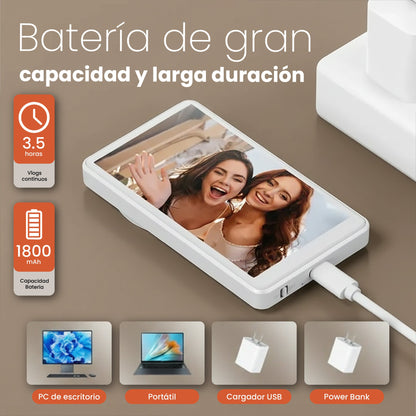 Rollei M4 | Monitor Selfie 4K Para iPhone y Android - Graba con tu Cámara Trasera