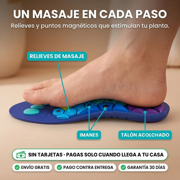 Partes de la plantilla magnética de acupresión