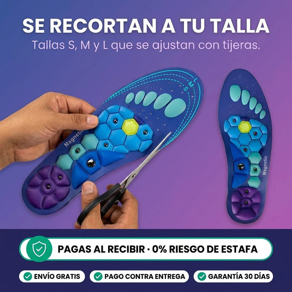 Plantilla de acupresión que se recorta a la talla