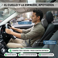 Juego de Almohada Lumbar y Reposacabezas para Carro | Espuma Viscoelástica · 2 Piezas - 3
