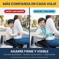 Arnés de Seguridad Infantil para Moto - Agarre Firme y Visible - 1