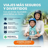 Arnés de Seguridad Infantil para Moto - Agarre Firme y Visible - 10