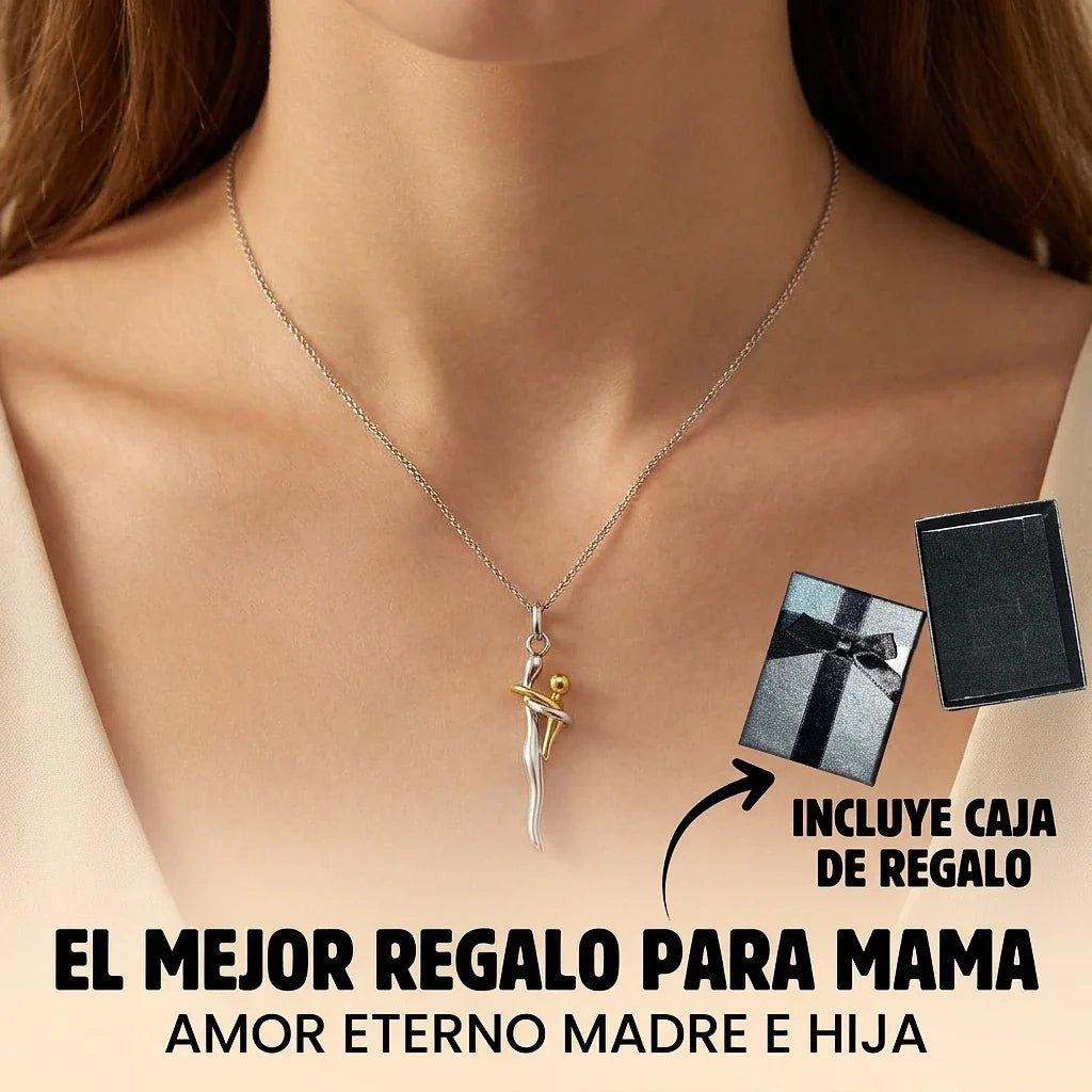 Collar Vínculo Madre e Hija Plata 925 - Regalo Especial con Caja Premium