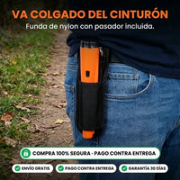 Detector de Metales Portátil Resistente al Agua | Pita, Vibra y Alumbra + Funda de Cinturón - 4