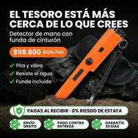 Detector de Metales Portátil Resistente al Agua | Pita, Vibra y Alumbra + Funda de Cinturón - 1