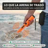Detector de Metales Portátil Resistente al Agua | Pita, Vibra y Alumbra + Funda de Cinturón - 3