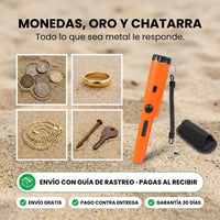 Detector de Metales Portátil Resistente al Agua | Pita, Vibra y Alumbra + Funda de Cinturón - 5