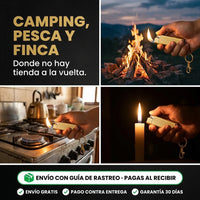 Encendedor Llavero 3 en 1 Recargable | Mosquetón y Destapador en Metal Dorado - 5