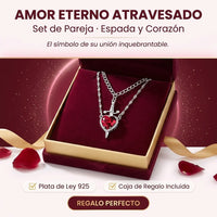 Set Collares de Pareja — Espada + Corazón · iNCLUYE CAJA REGALO - 6
