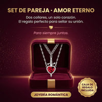 Set Collares de Pareja — Espada + Corazón · iNCLUYE CAJA REGALO - 2