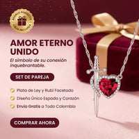 Set Collares de Pareja — Espada + Corazón · iNCLUYE CAJA REGALO - 7