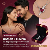 Set Collares de Pareja — Espada + Corazón · iNCLUYE CAJA REGALO - 8