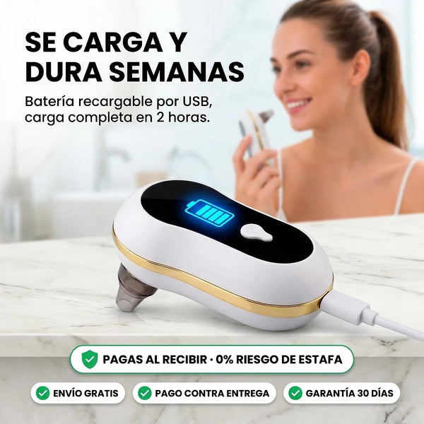 El extractor y sus cinco sondas sobre el mesón del baño