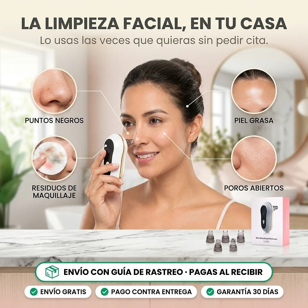 Extractor de Puntos Negros con 5 Sondas | 3 Niveles de Succión · Recargable