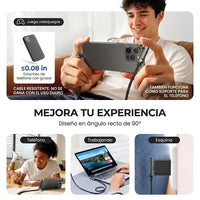 Cable USB-C 240W con Soporte Invisible y Ultra Resistente | 1.5 mts - 2
