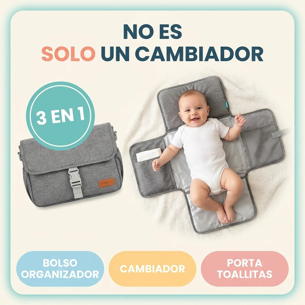 Cambiador Portátil Bebé 'Todo en Uno' + Ebook de Recuerdos