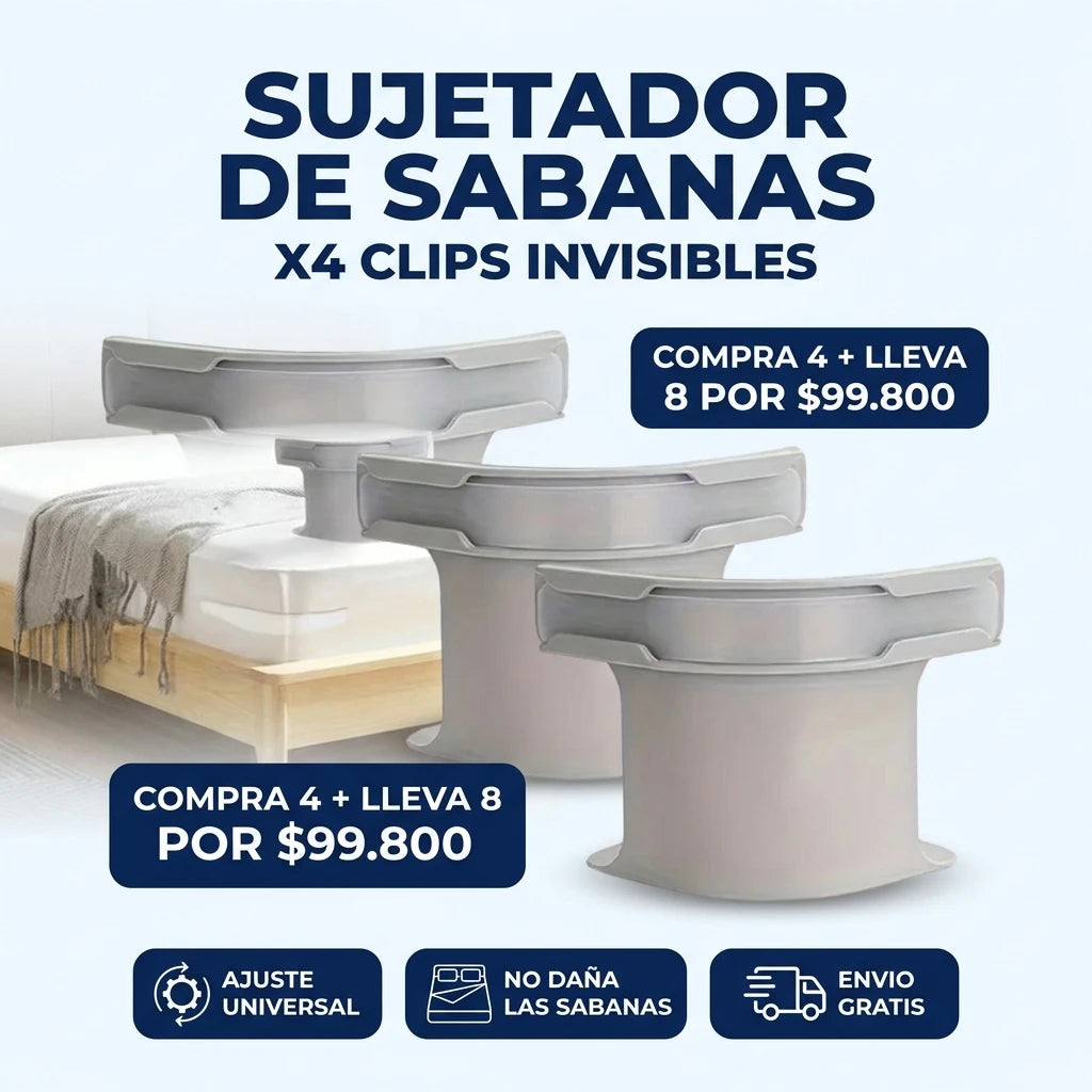 ZlumberLock Pro: Sábanas Siempre en Su Lugar para un Descanso de Lujo | Compra 4 y lleva 8