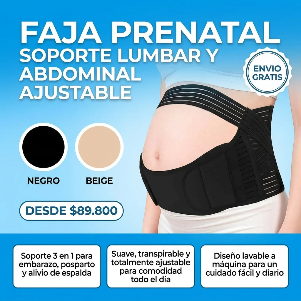 Faja Maternal Premium | Soporte Total para Embarazo y Alivio del Dolor
