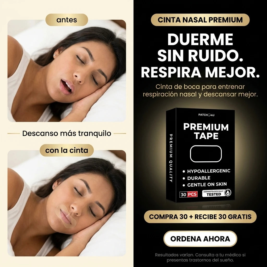 Cinta Antironquidos Mouth Tape Premium | COMPRA 30 Y RECIBE 30 GRATIS