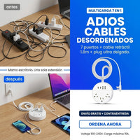 Regleta Adaptador 2 a 3 Patas USB-C | Carga Segura y Organizada - 1