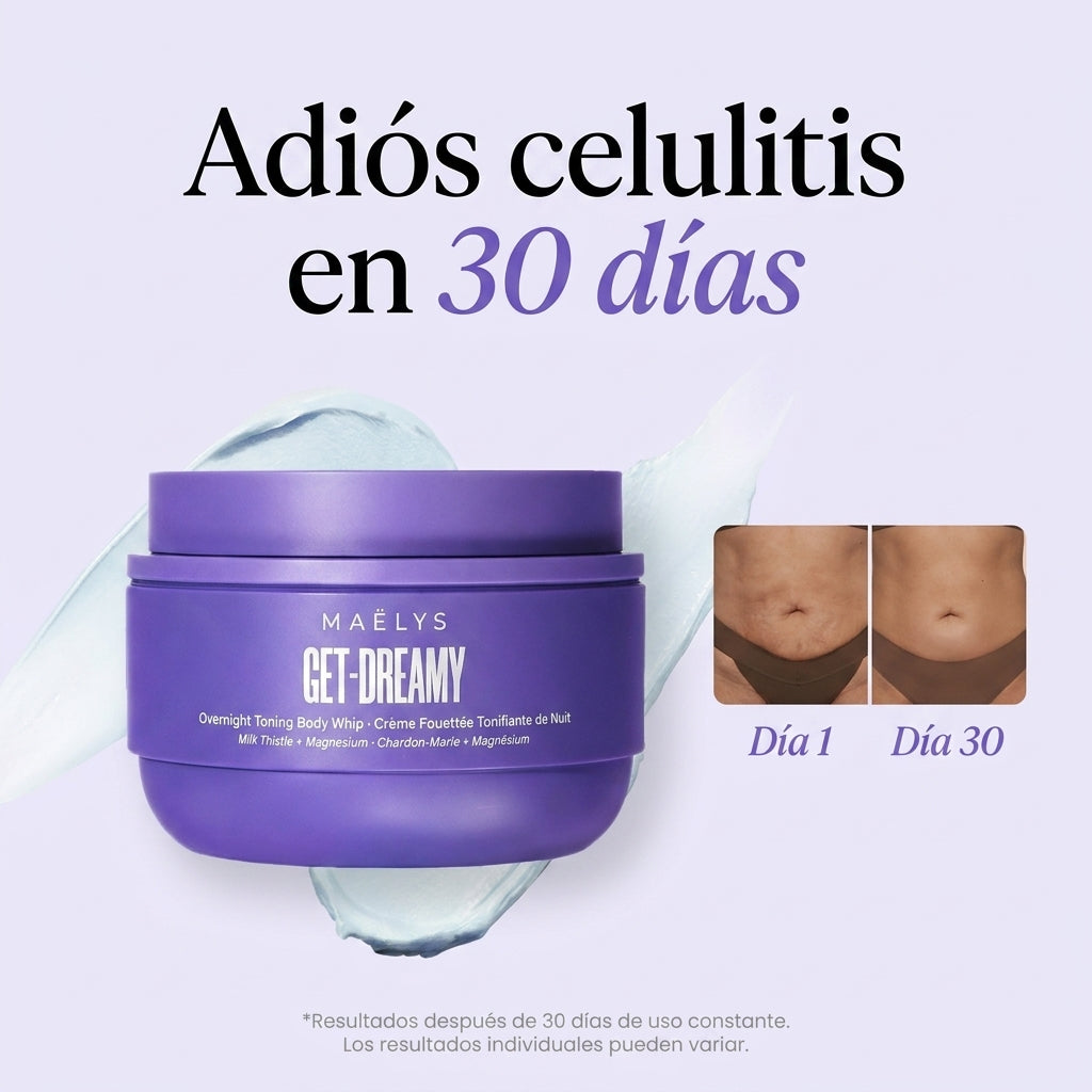GET-DREAMY Crema Nocturna Tonificante Anti-Celulitis | Piel Firme y Suave