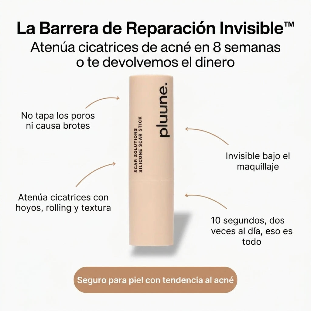 Pluune Barra de Silicona para Cicatrices: Adiós Acné, Estrías y Marcas