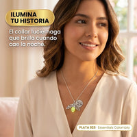 Collar Luciérnaga Luminosa Plata 925 | Brilla en la Oscuridad - Incluye caja regalo - 13