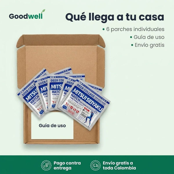 Parches Dr Mitsui · Seis parches individuales, listos para usar