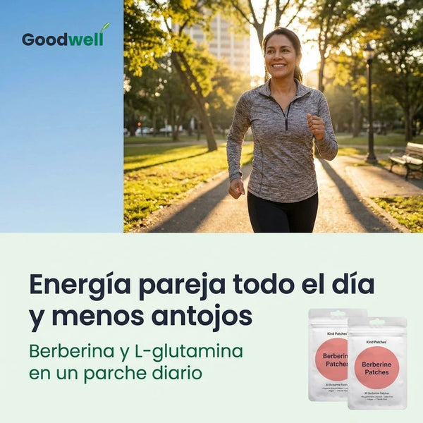 Parches Berberina · Energía pareja todo el día y menos antojos