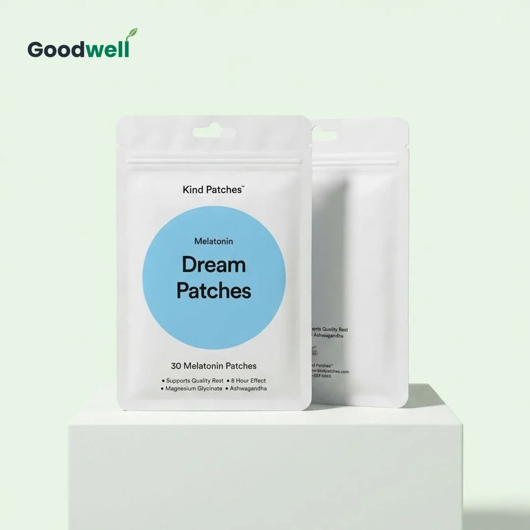 Goodwell Sueño · Parches para dormir de corrido · Compra 30 y lleva 60