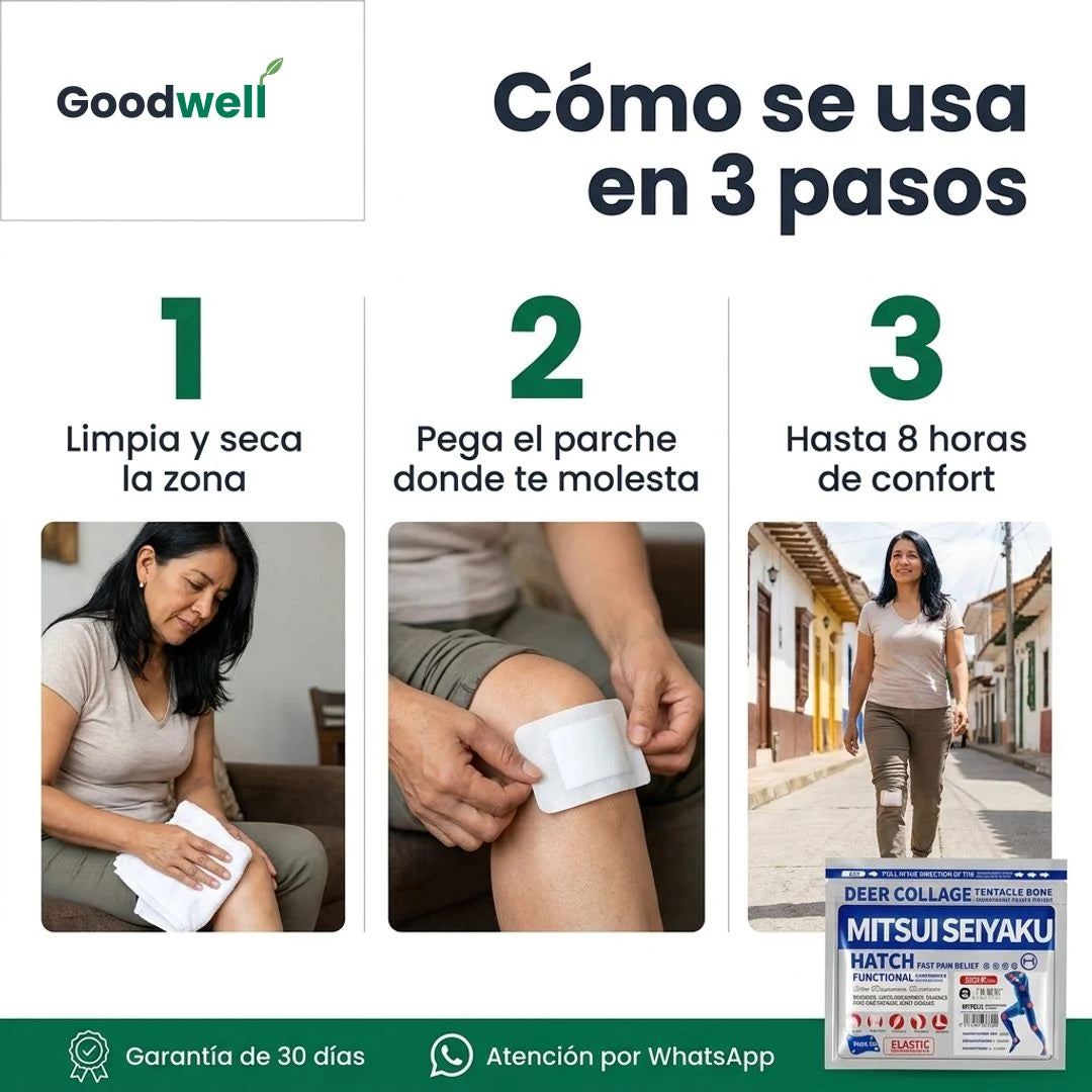 Parches Dr Mitsui · pasos