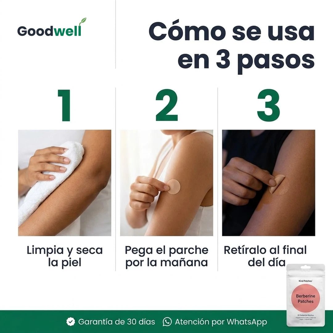Parches Berberina · pasos