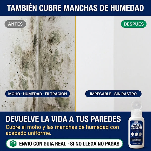 Pared con grietas leves antes de reparar