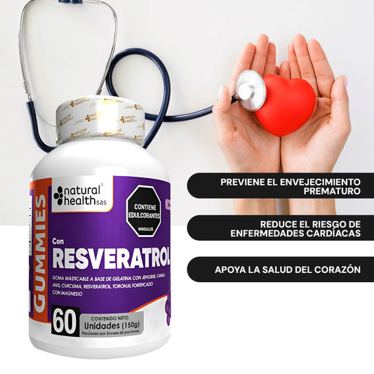 Gomitas Resveratrol X60unds | Cuida la salud de tu corazón