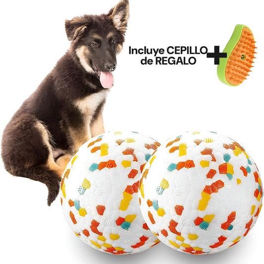 Pelota Indestructible + Cepillo | Consiente a tu peludo!