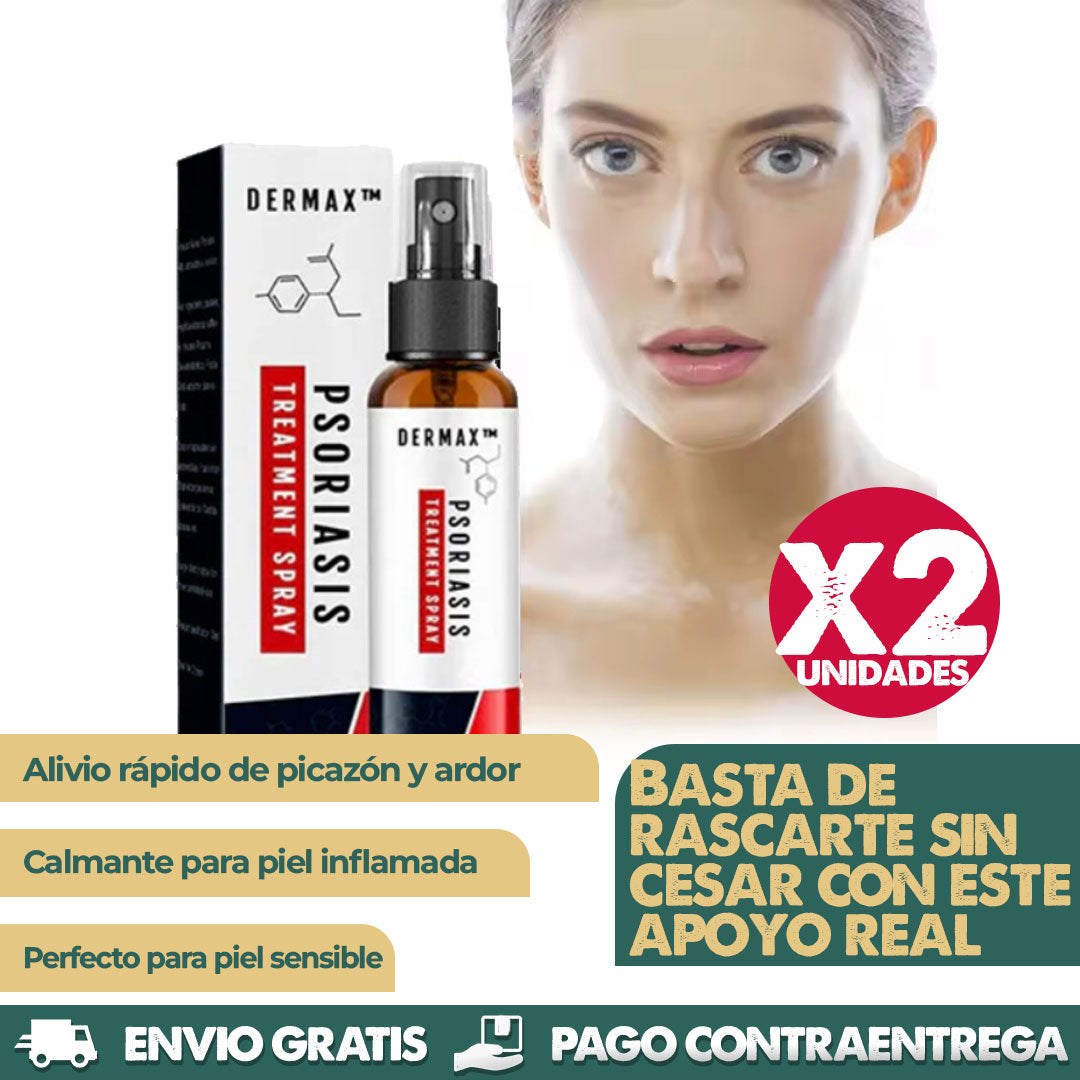 SPRAY PSORIASIS X2 UNIDADES | ALIVIO RÁPIDO DE PICAZÓN Y ARDOR