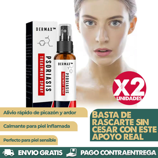 SPRAY PSORIASIS X2 UNIDADES | ALIVIO RÁPIDO DE PICAZÓN Y ARDOR