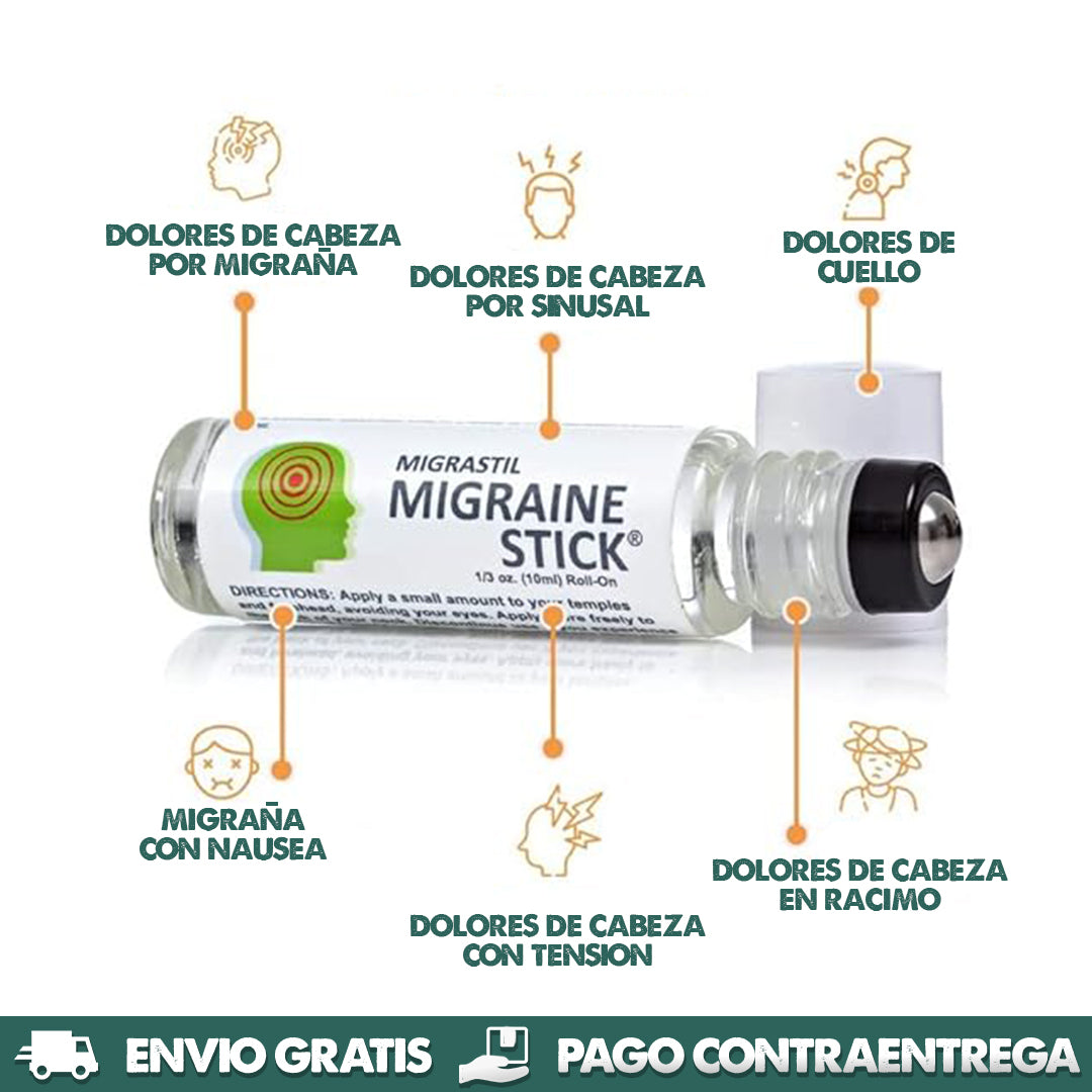 Migraine Stick X2Unds | No sufras más por migraña y dolores de cabeza