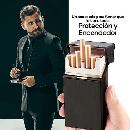 Cigarrera Recargable y Encendedor | Estilo y Elegancia