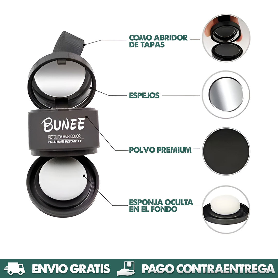 Bunee Corrector Capilar | Cubre entradas, canas y calvicie al instante