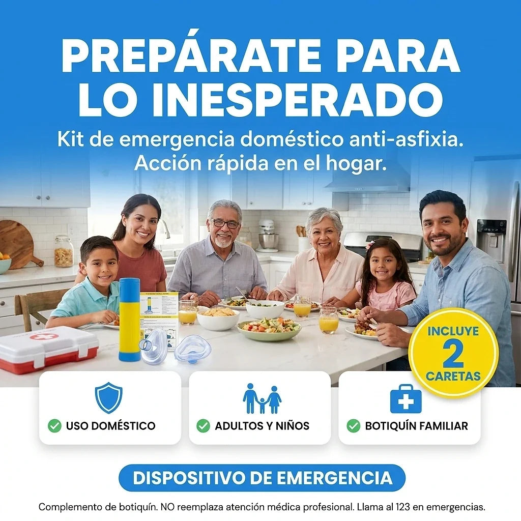 Kit de Emergencia Anti-Asfixia Familiar | Rápida Acción y Seguro