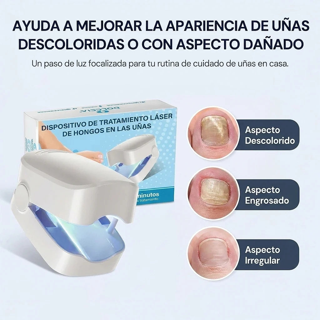 DOLCCIA® Laser de Uñas Portátil: Elimina Hongos en Casa Efectivamente