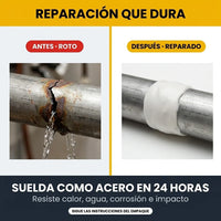 Masilla Epóxica de Hierro Reforzada - Soldadura en Frío Ultra Resistente | COMPRA 1 Y LLEVA 2 - 2