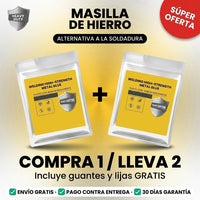 Masilla Epóxica de Hierro Reforzada - Soldadura en Frío Ultra Resistente | COMPRA 1 Y LLEVA 2 - 3