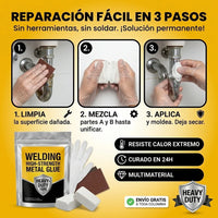 Masilla Epóxica de Hierro Reforzada - Soldadura en Frío Ultra Resistente | COMPRA 1 Y LLEVA 2 - 6